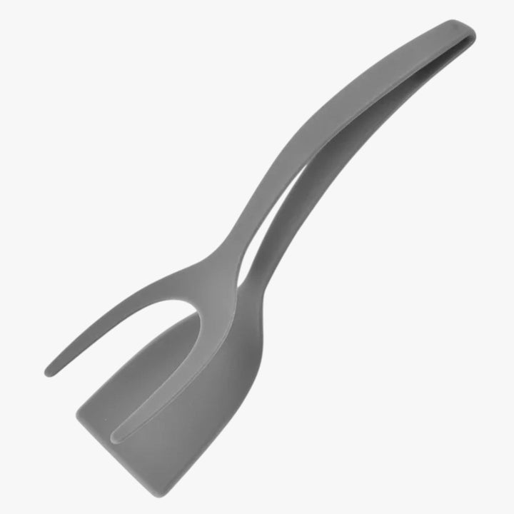 2 in 1 Silicone Spatula Tongs Kitchen Utensil