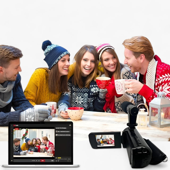 HD Video Camcorder with External Microphone