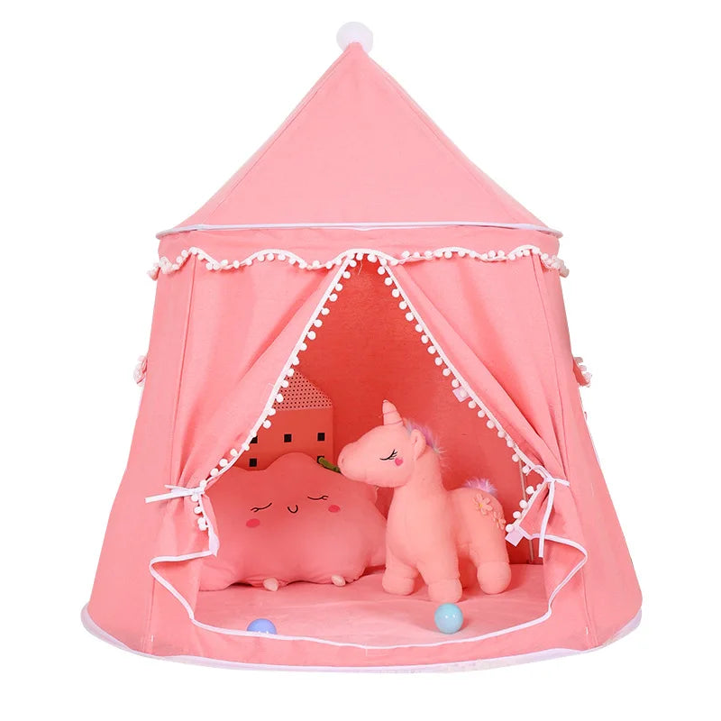 Round Plush Play Tent for Kids Indoor Outdoor