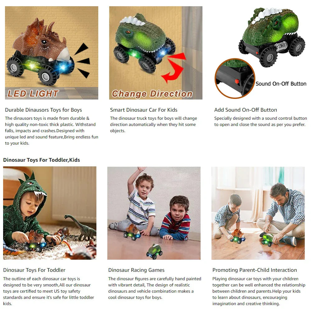 Dinosaur Toy Car Electric Interactive Tyrannosaurus Rex Model