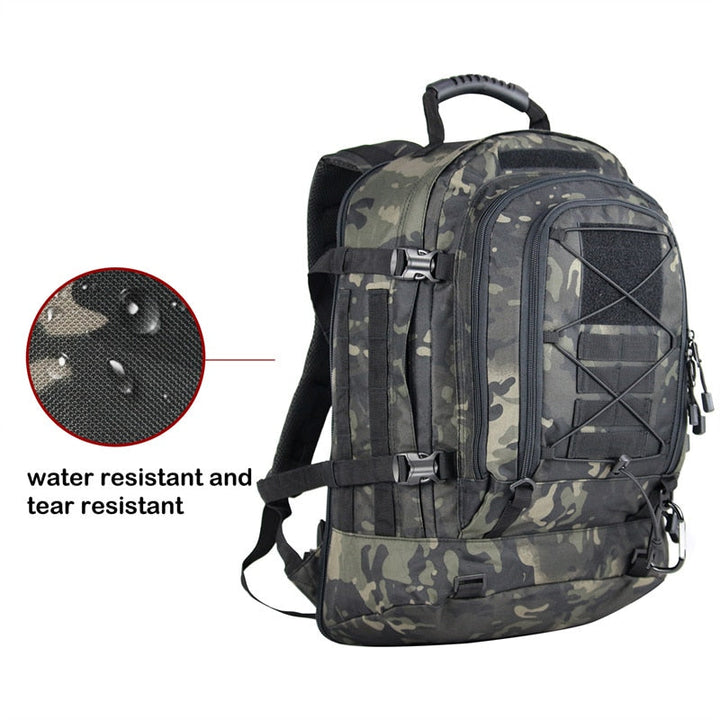 Tactical Backpack 60L Expandable Waterproof Rucksack