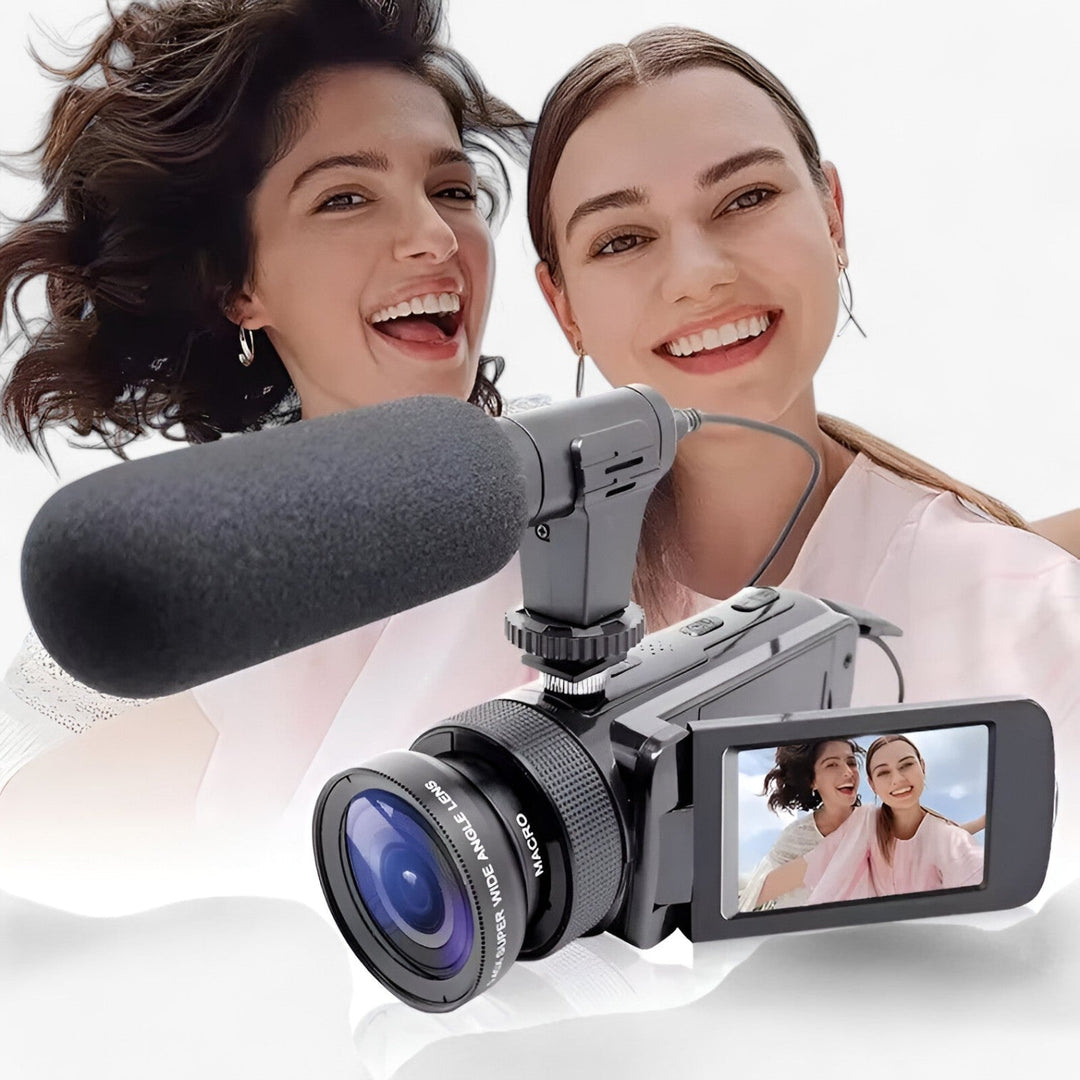 HD Video Camcorder with External Microphone