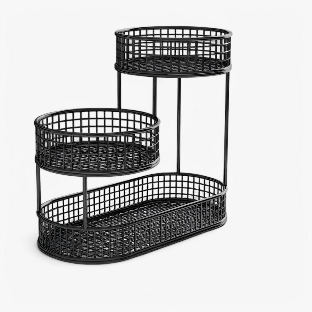 Multi Tier Iron Fruit Basket Organizer for Kitchen
