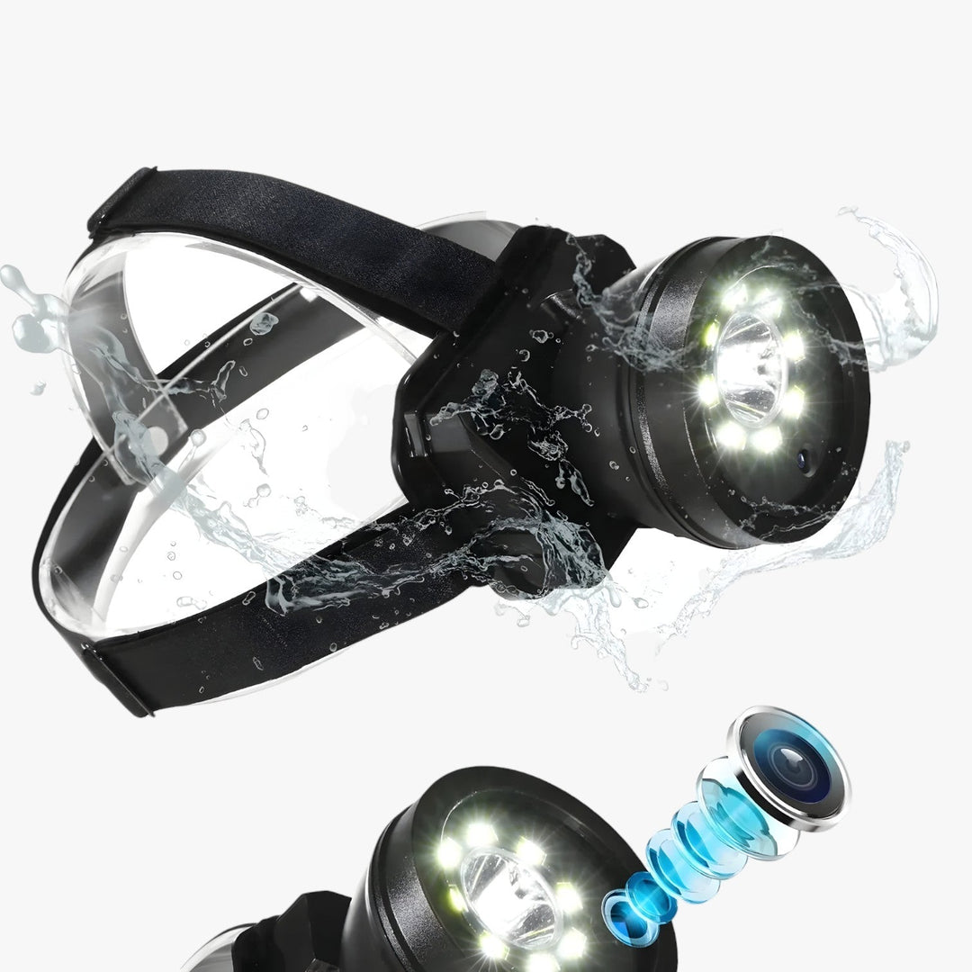 Hands Free Full HD Head Mount Camera 1080P with LED Light