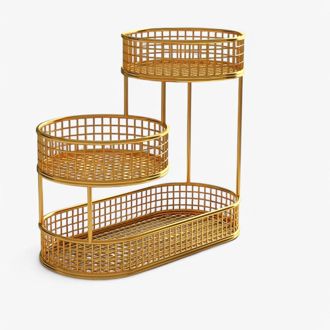 Multi Tier Iron Fruit Basket Organizer for Kitchen
