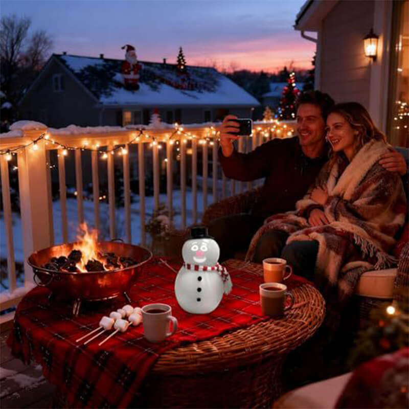 Talking Snowman LED Toy Speaker USB Charging
