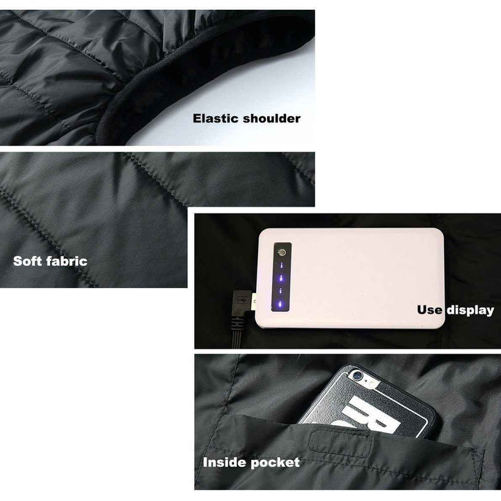 Heated Body Warmer Adjustable Temperature Unisex