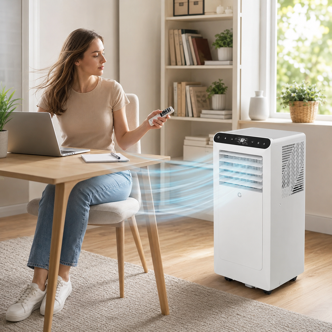 8000 BTU Portable Air Conditioner 3-in-1 Quiet Black Control 350 Sq Ft