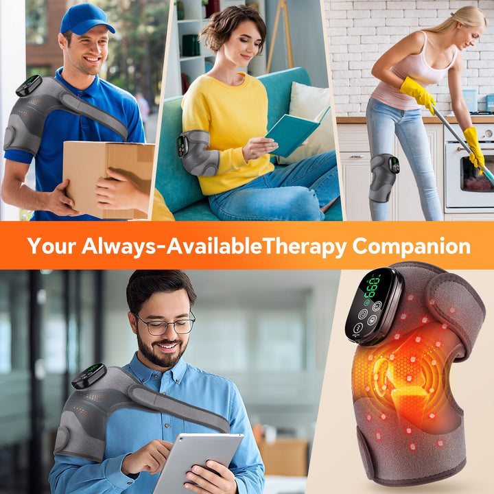 LED Knee Wrap Red Light Therapy Vibration Motors