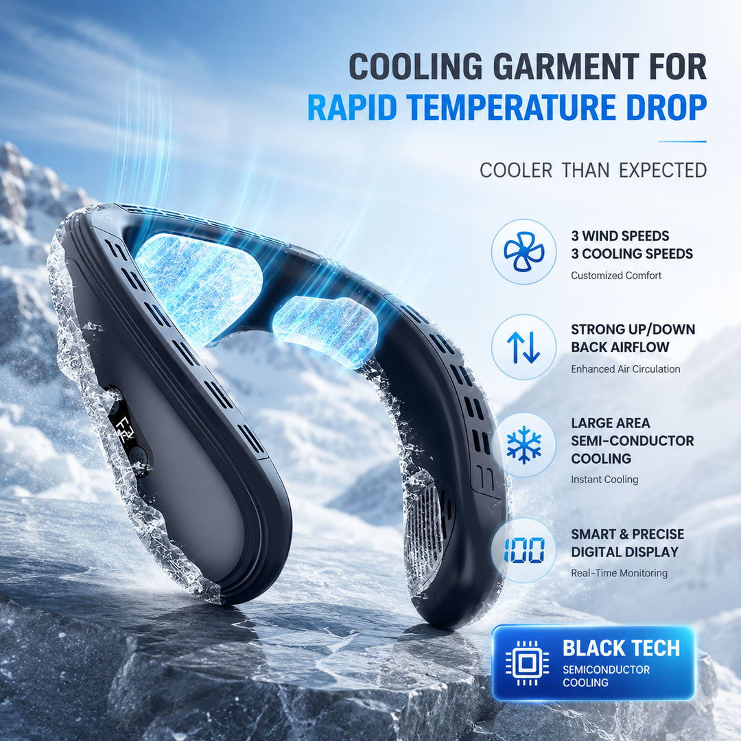 Bladeless Neck Fan Semiconductor Cooling Wearable Hands-Free Personal Fan