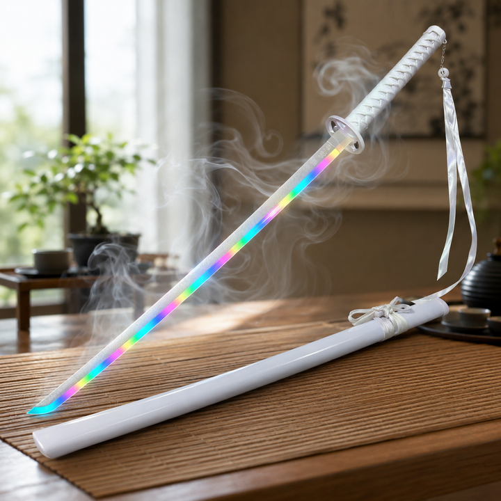 Demon Slayer Nichirin-Style Light-Up Cosplay Prop with Sheath
