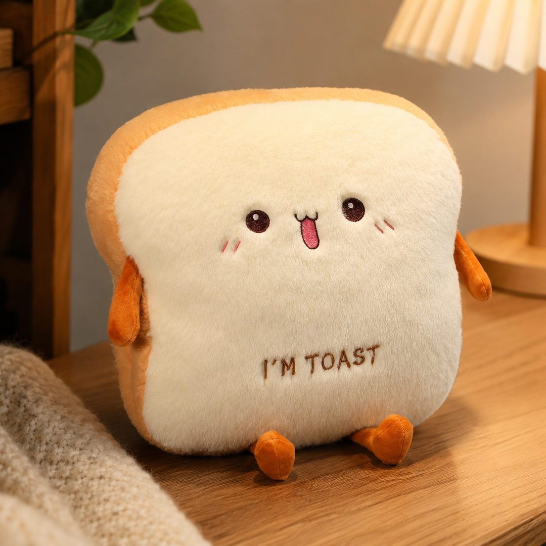 Plush Bread Pillow Soft Toast Simulation Kids Home Decor Gift