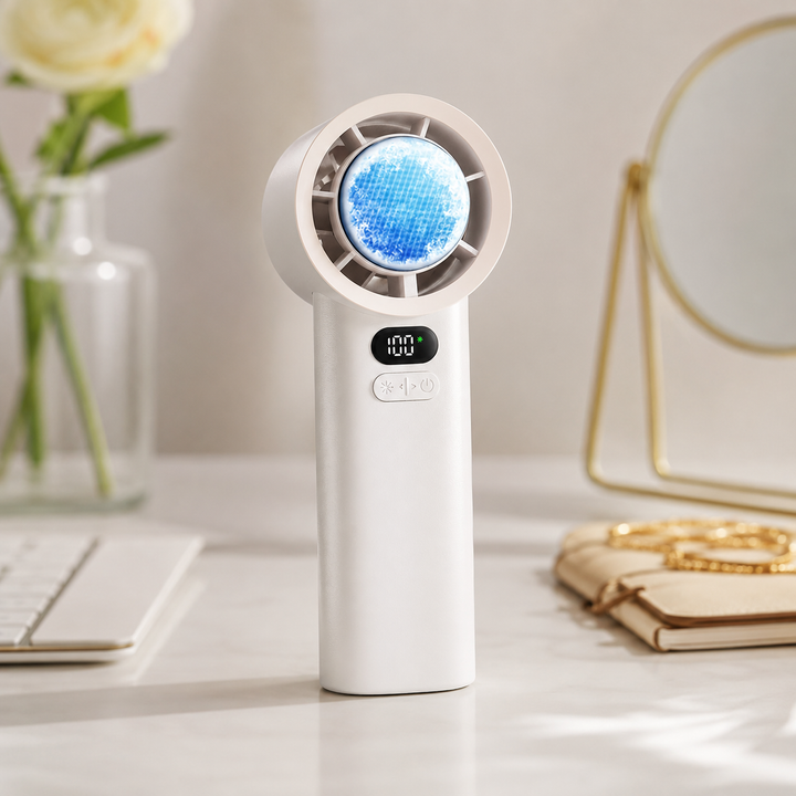 Portable Pocket Fan Mini Handheld USB Rechargeable Turbo Travel Cooling