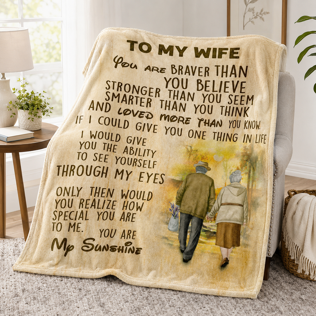 Personalized To My Wife Quote Throw Blanket