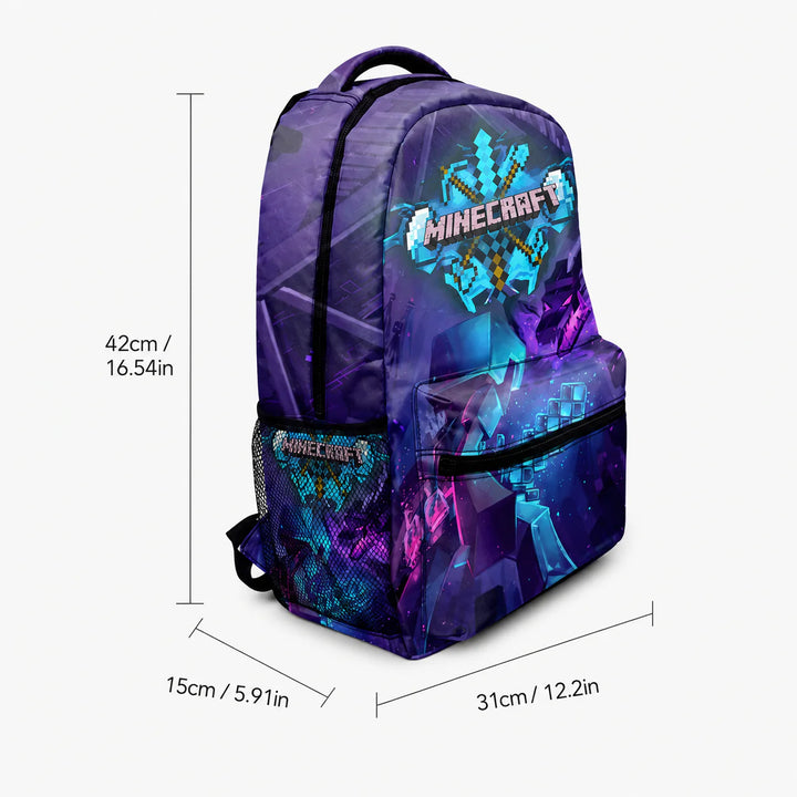 Minecraft Backpack School Bag Pixel Design Gaming Backpack