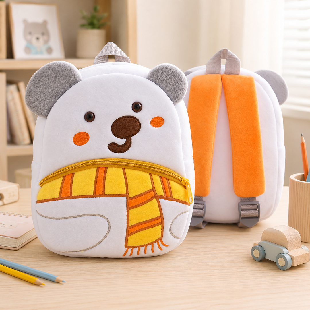 Kids Zoo Animal Plush School Backpack for Kindergarten