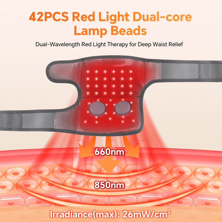 LED Knee Wrap Red Light Therapy Vibration Motors