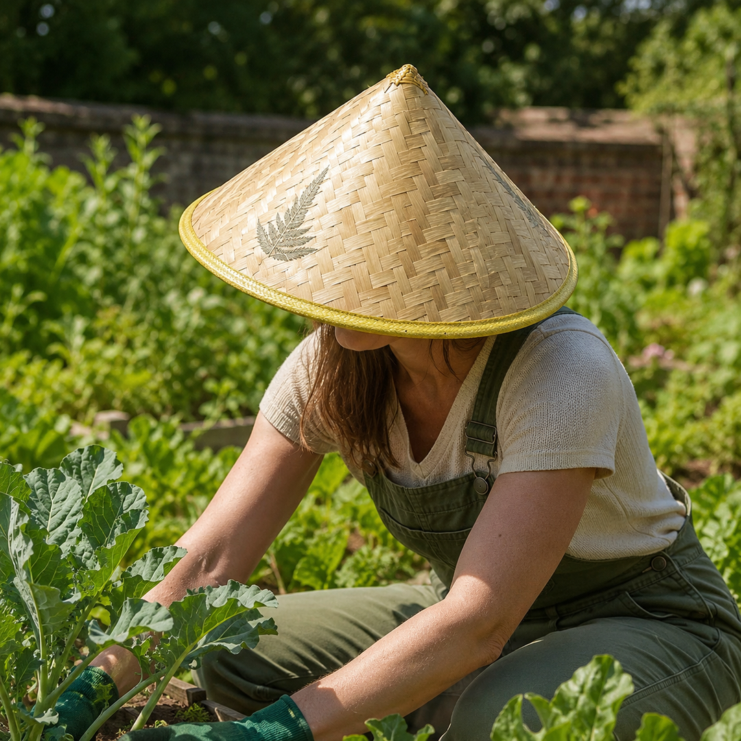 Bamboo Rattan Fisherman Hat Handmade Straw Bucket Cone Outdoor Sunshade