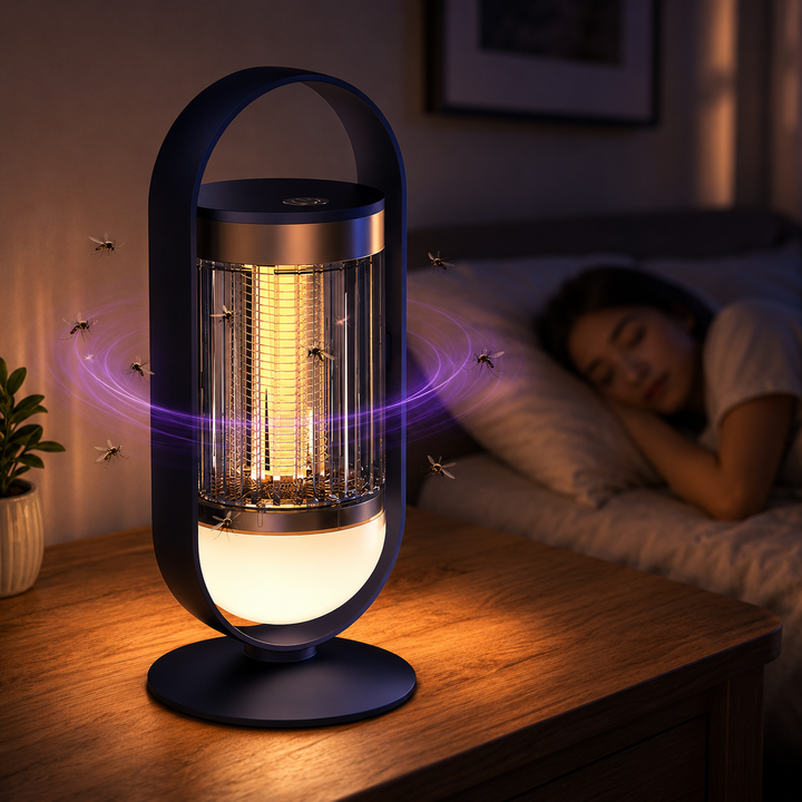 Electric Mosquito Killer Lamp Night Light Insect Trap with Sensor and Electric Shock