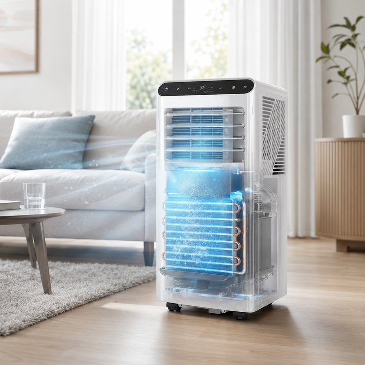 8000 BTU Portable Air Conditioner 3-in-1 Quiet Black Control 350 Sq Ft