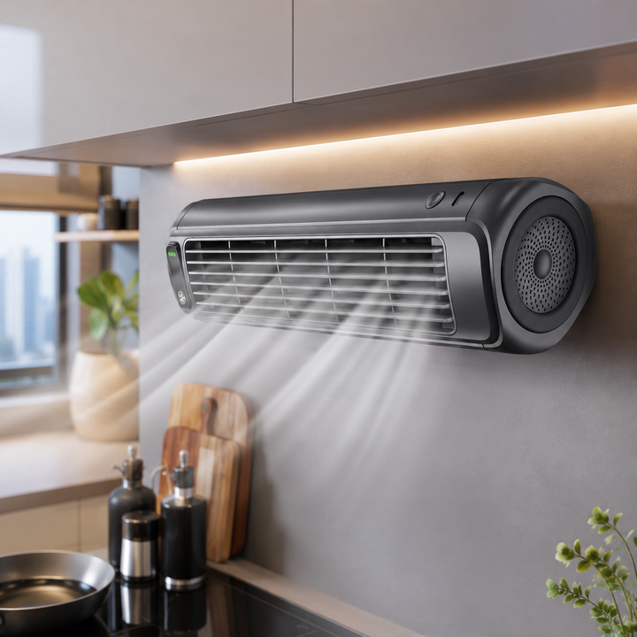 Household Small Silent Wall Mounted Fan No Drill Kitchen Bathroom Dormitory