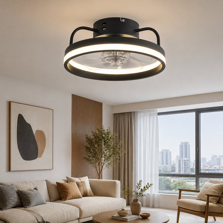 55W Ceiling Fan with LED Light Remote Bedroom 34cm 4 Styles