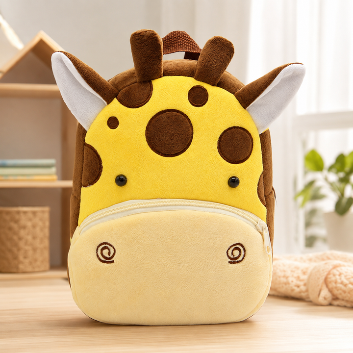 Kids Zoo Animal Plush School Backpack for Kindergarten