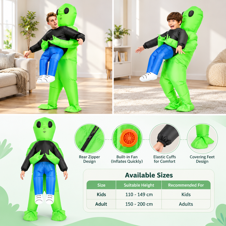Alien Abduction Inflatable Costume for Kids Halloween