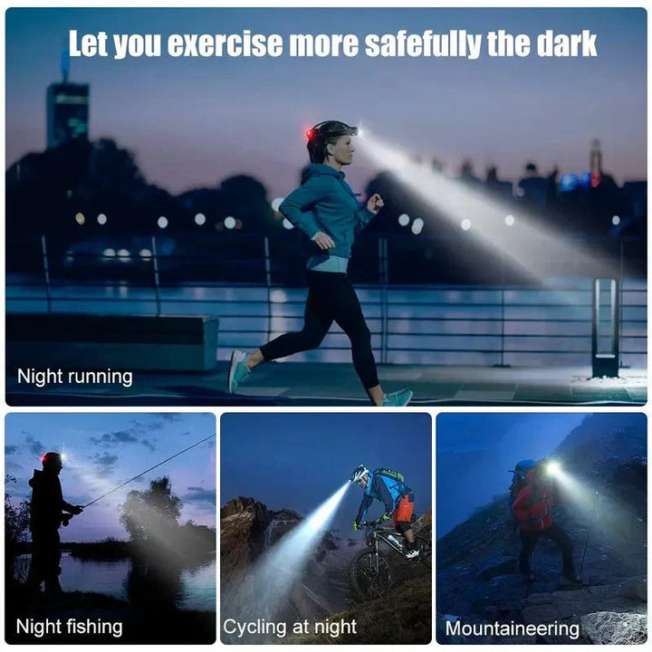 Rechargeable Waterproof LED Head Torch with Zoom Function
