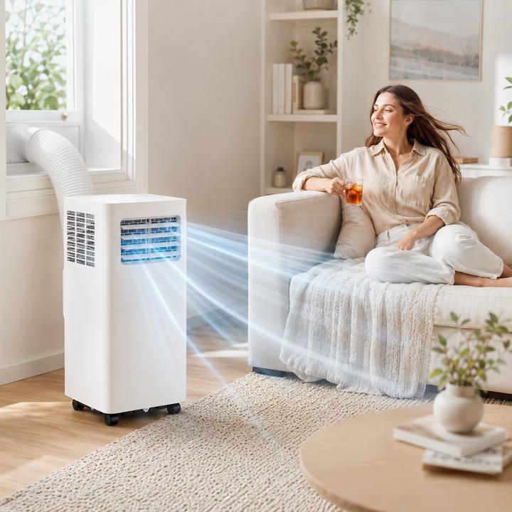 8000 BTU Portable Air Conditioner 3-in-1 350 Sq Ft Quiet Fan Dehumidifier