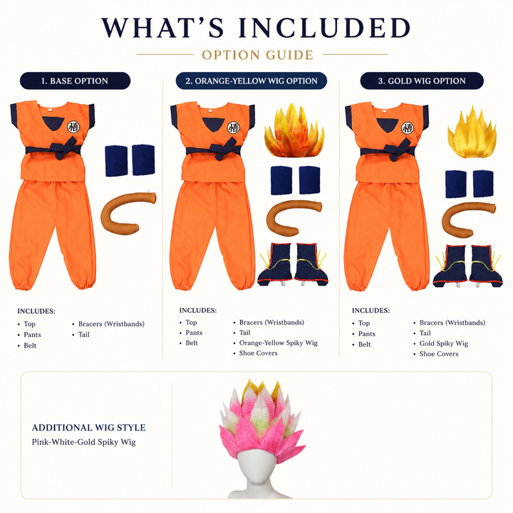 Son Goku Dragon Ball Costume for Kids and Adult Cosplay