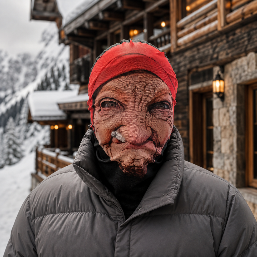 Old Lady Face Mask Funny Halloween Costume Mask