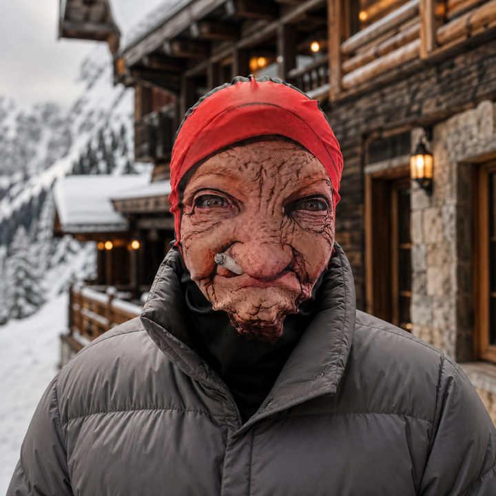 Old Lady Face Mask Funny Halloween Costume Mask