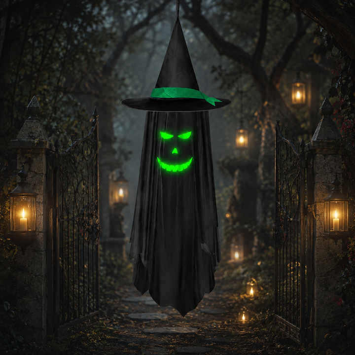 Hanging Ghost Witch Hat Ornament Halloween Decoration
