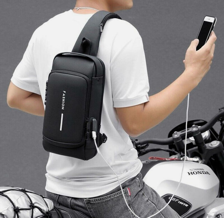 Anti-Theft Backpack with Locking Zippers and Hidden Pockets