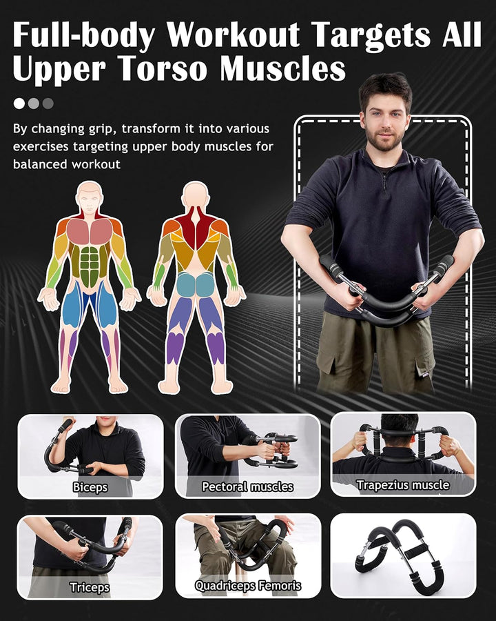 Adjustable Arm Exerciser Forearm Triceps Strength Training Bar