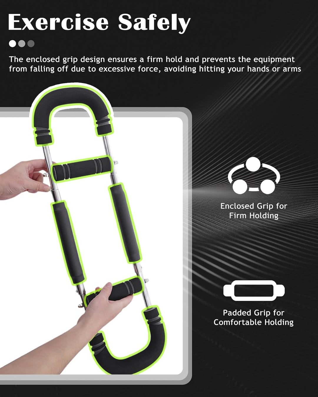 Adjustable Arm Exerciser Forearm Triceps Strength Training Bar