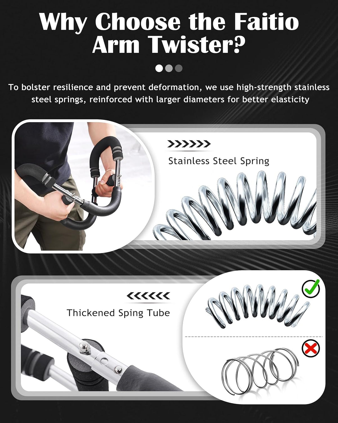 Adjustable Arm Exerciser Forearm Triceps Strength Training Bar