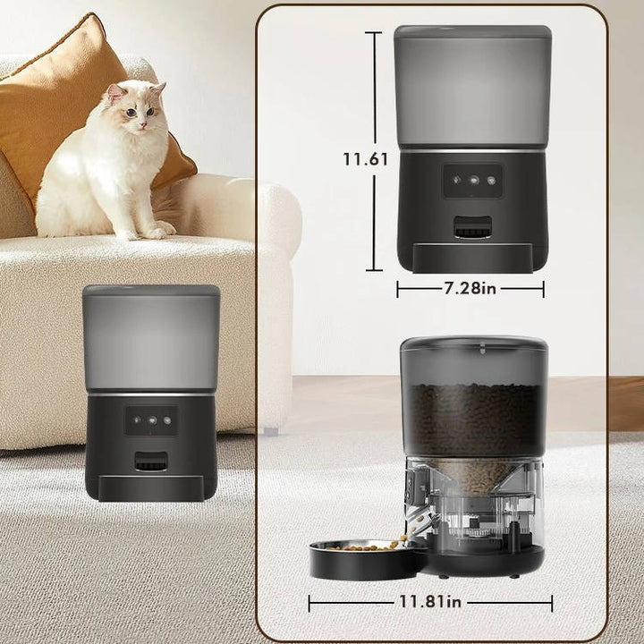 Automatic Pet Feeder Programmable Dispenser for Cats and Dogs