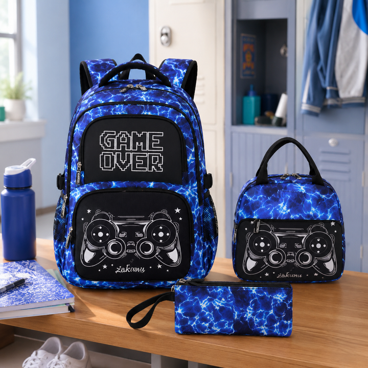 Camouflage Graffiti 3 In 1 Kids School Backpack Primary Boys Girls