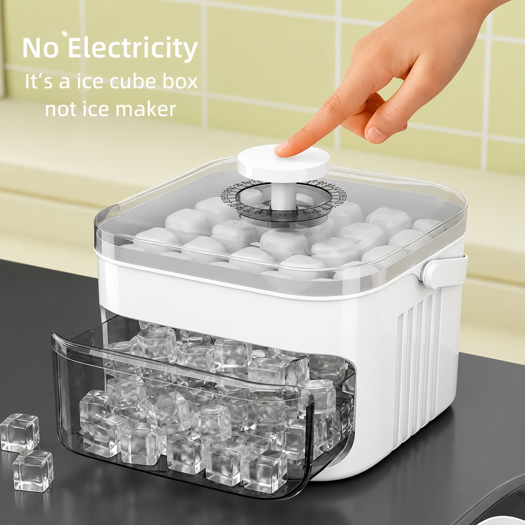 Ice Cube Tray Stackable 25 50 Grid Easy-Release Mold for Freezer Drawer