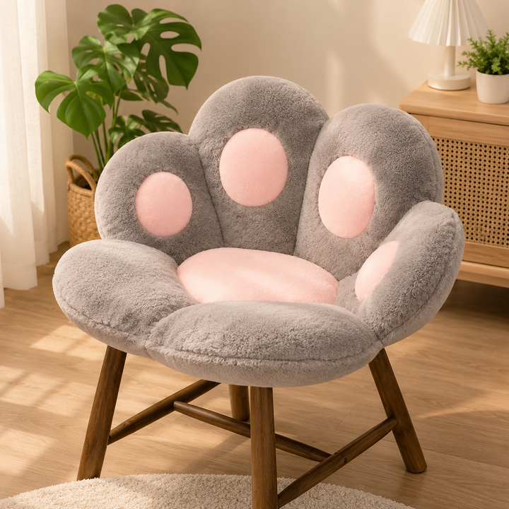 Kawaii Cat Paw Floor Cushion Soft Plush Butt Pad Home Decor