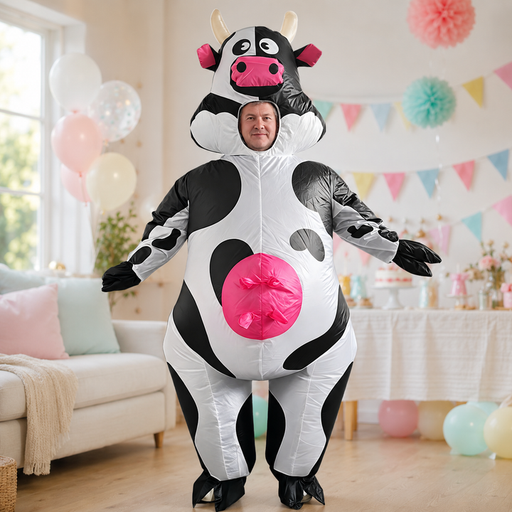 Inflatable Cow Ride-On Costume for Adult Halloween