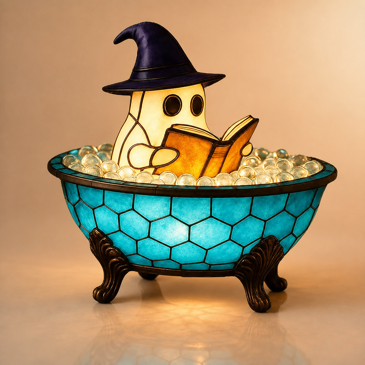 Ghost Bubble Bath LED Night Light Halloween Accent Lamp