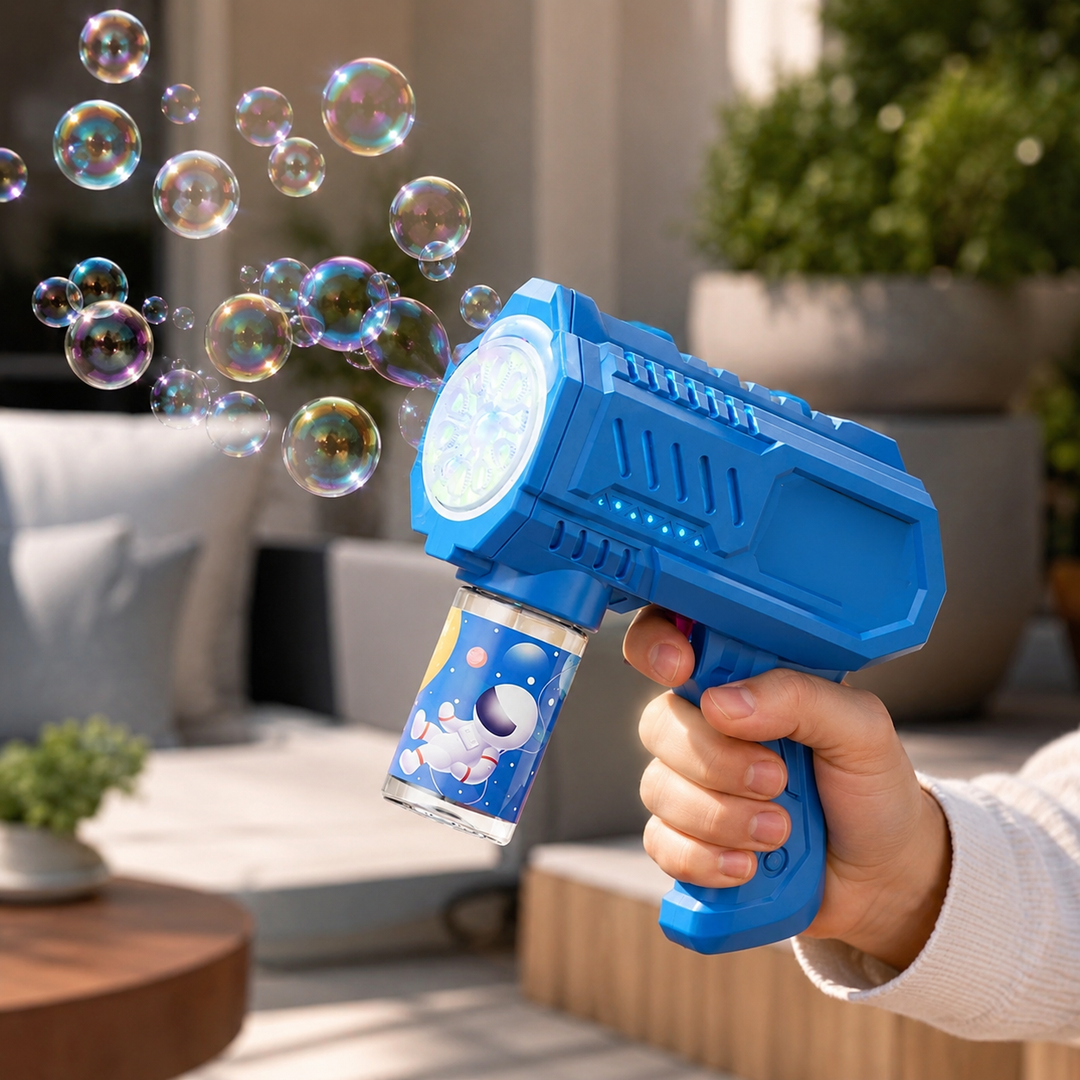 Automatic Bubble Gun Toy Space Bubble Machine Outdoor Holiday Gift Kids