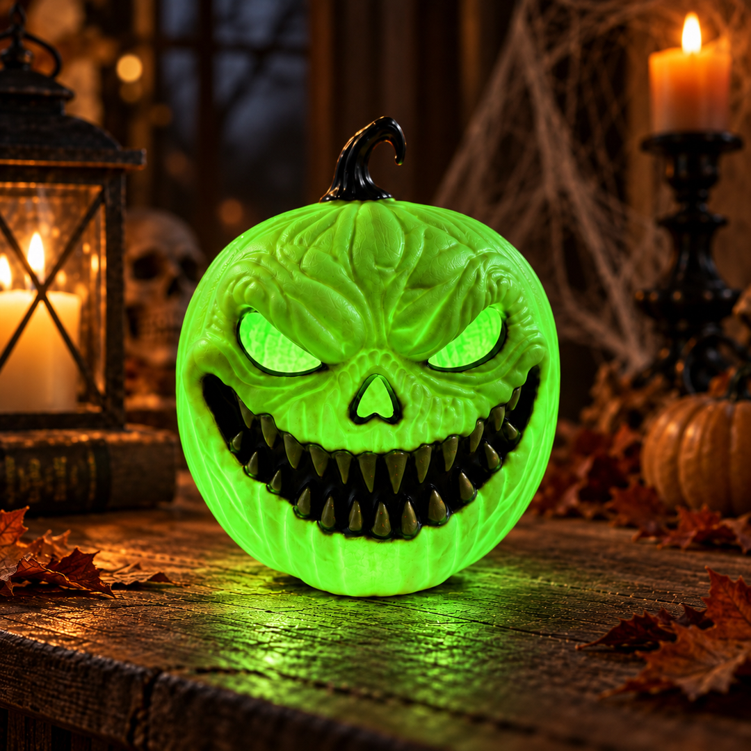 Scary Pumpkin Light Color Changing Jack O Lantern Halloween Decor