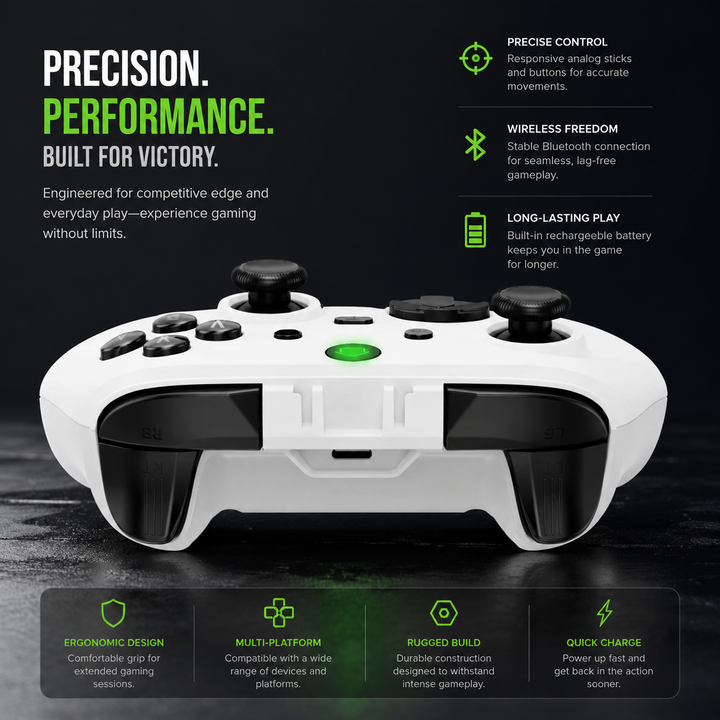 Wireless Gaming Controller 2.4GHz Gamepad for PC and Console Compatible