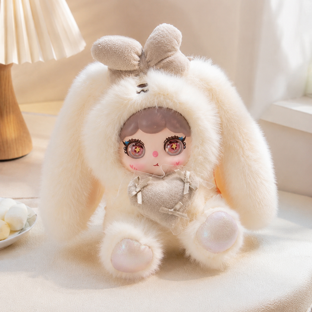 Cute Rabbit Ear Doll Plush Keychain Pendant Bag Charm Gift