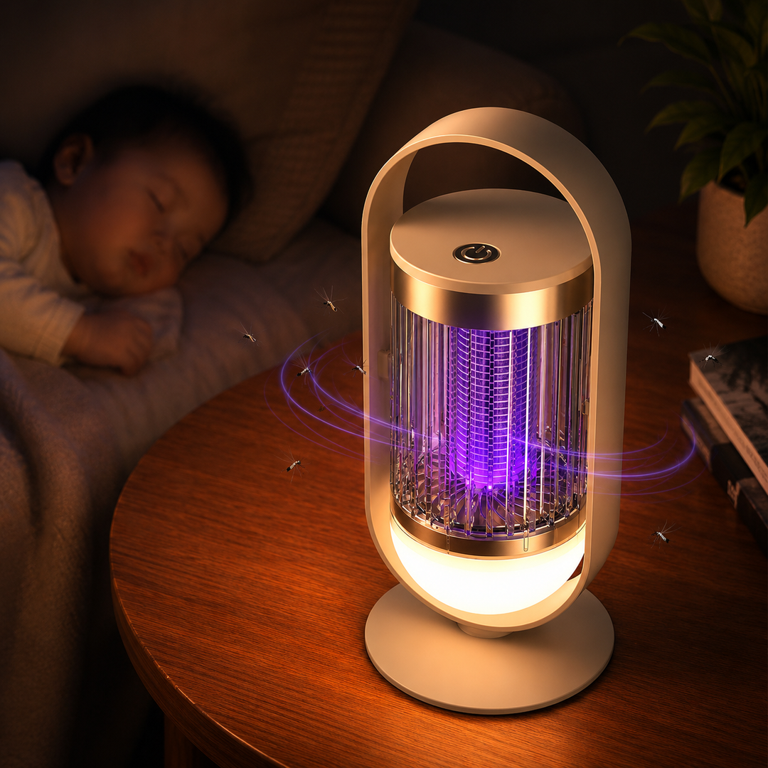 Electric Mosquito Killer Lamp Night Light Insect Trap with Sensor and Electric Shock