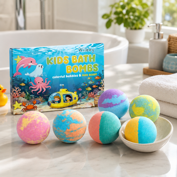 Organic Bath Bombs Set Surprise Toys Essential Oil Moisturizing Kids Gift